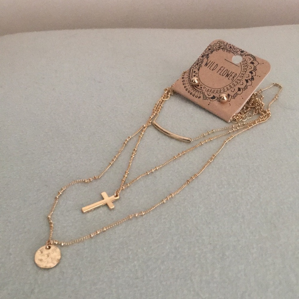 Layered necklace & earring set